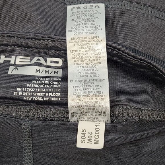 Head 12" Skort Lined Skirt Black Women's Size Medium - Picture 6 of 8